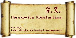 Herskovics Konstantina névjegykártya
